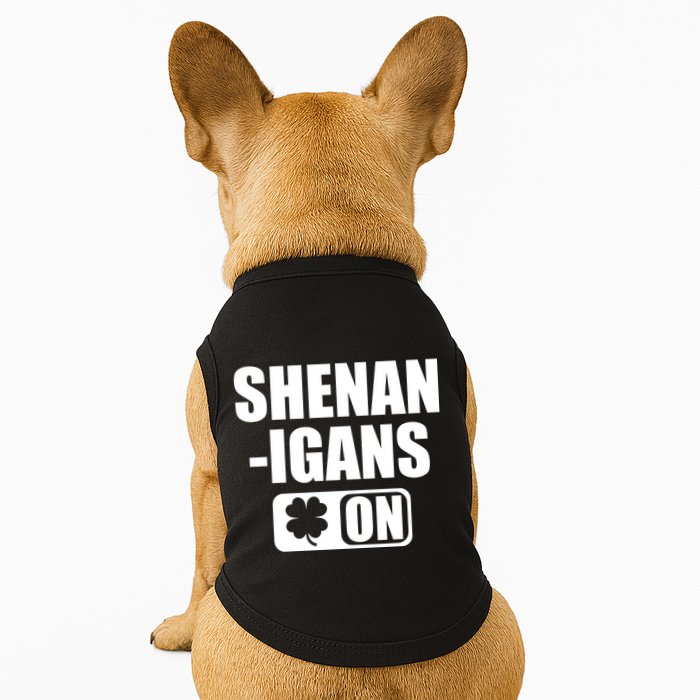 Shenanigans On Drink Mode St. Patrick's Day Clover Doggie Tank