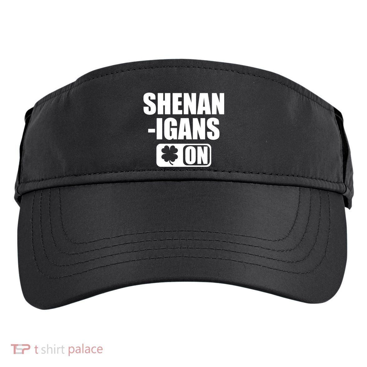 Shenanigans On Drink Mode St. Patrick's Day Clover Adult Drive Performance Visor