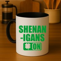 Shenanigans On Drink Mode St. Patrick's Day Clover Mug