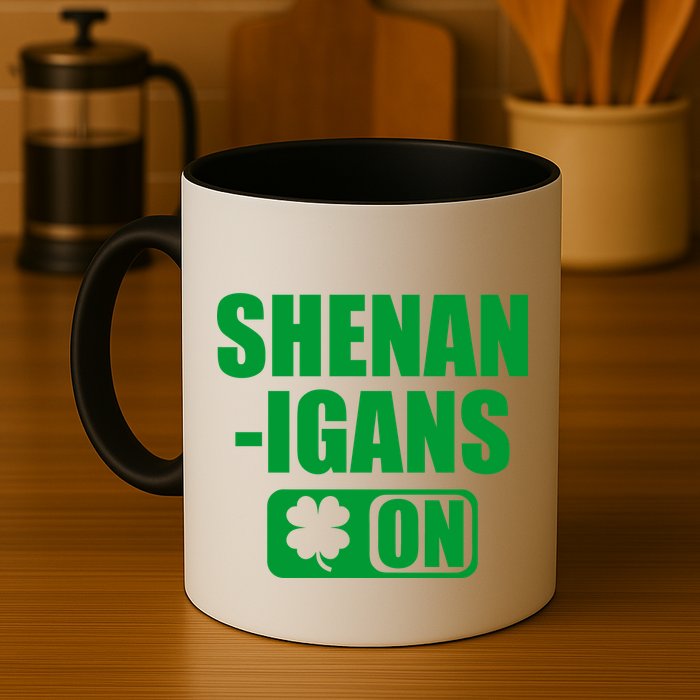 Shenanigans On Drink Mode St. Patrick's Day Clover Mug