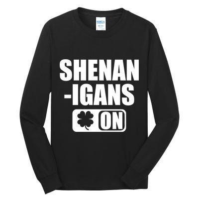 Shenanigans On Drink Mode St. Patrick's Day Clover Tall Long Sleeve T-Shirt