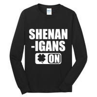 Shenanigans On Drink Mode St. Patrick's Day Clover Tall Long Sleeve T-Shirt