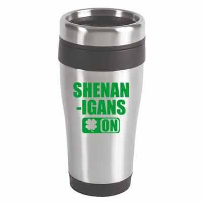 Shenanigans On Drink Mode St. Patrick's Day Clover 16oz Travel Tumbler