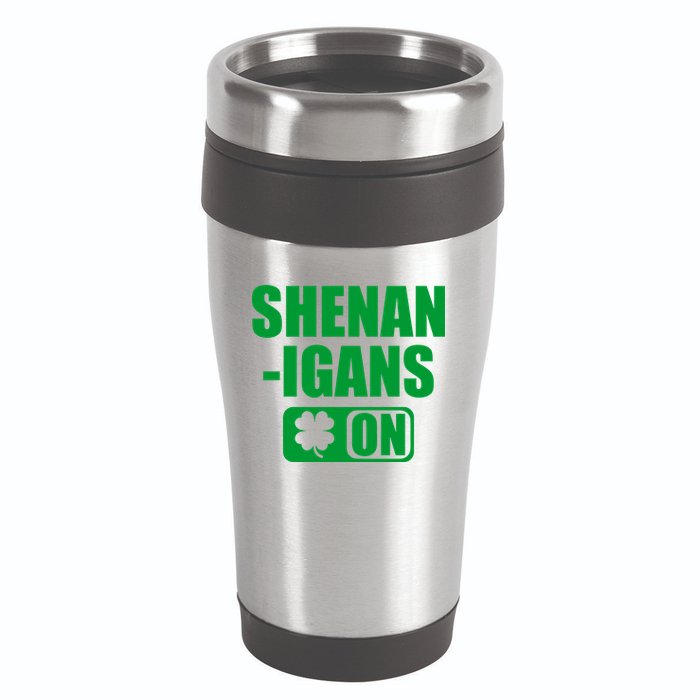 Shenanigans On Drink Mode St. Patrick's Day Clover 16oz Travel Tumbler