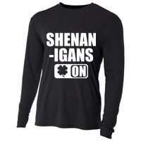 Shenanigans On Drink Mode St. Patrick's Day Clover Cooling Performance Long Sleeve Crew