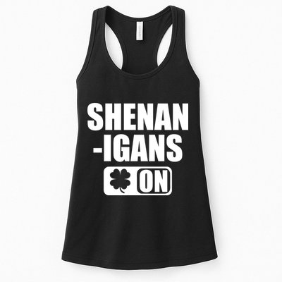 Shenanigans On Drink Mode St. Patrick's Day Clover Womens Tank Top