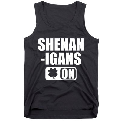 Shenanigans On Drink Mode St. Patrick's Day Clover Tank Top