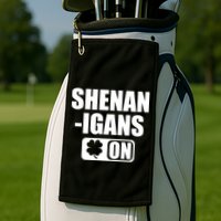 Shenanigans On Drink Mode St. Patrick's Day Clover Golf Towel