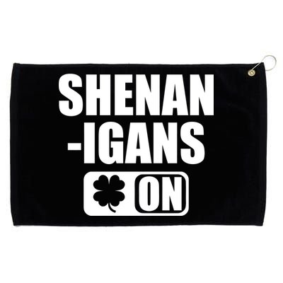 Shenanigans On Drink Mode St. Patrick's Day Clover Grommeted Golf Towel