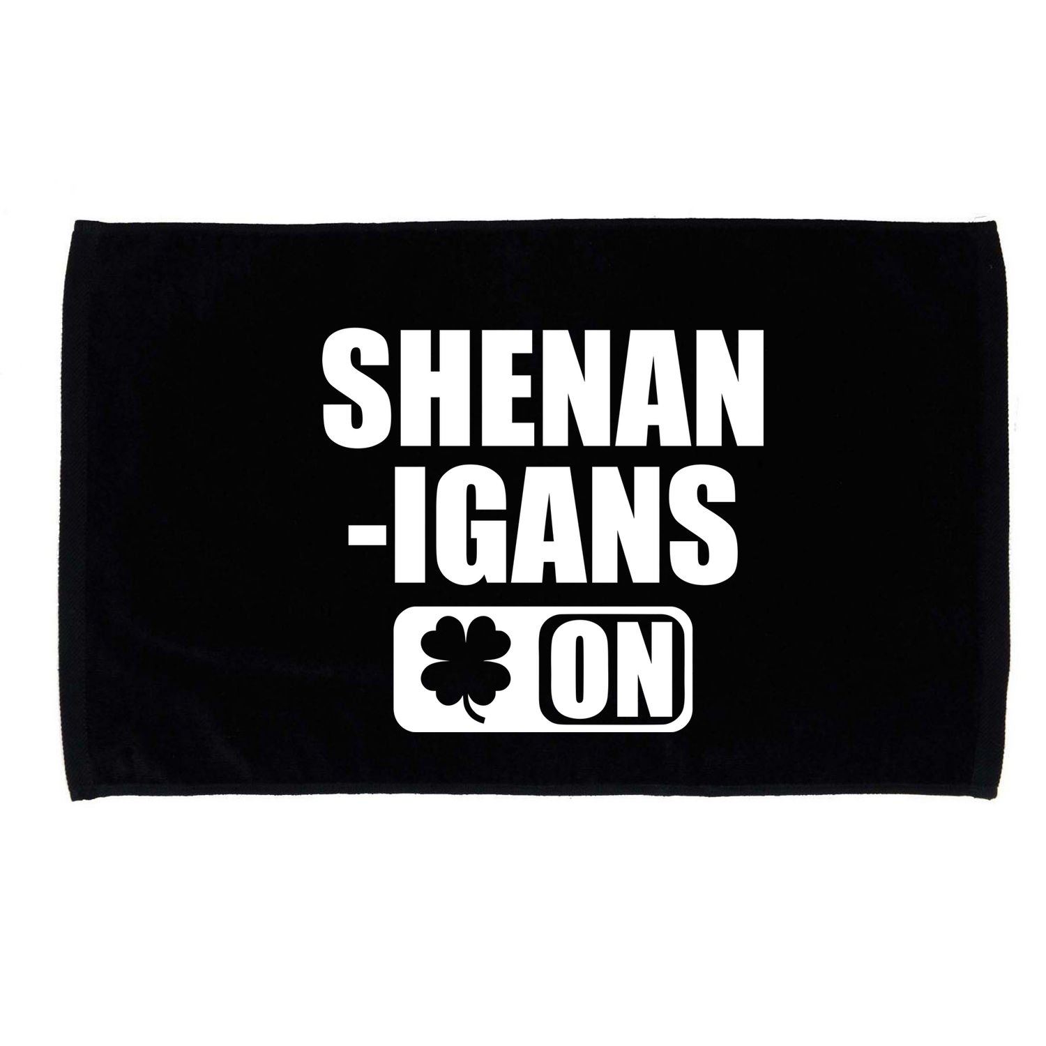 Shenanigans On Drink Mode St. Patrick's Day Clover Microfiber Hand Towel