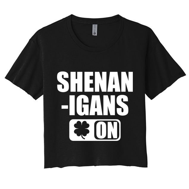 Shenanigans On Drink Mode St. Patrick's Day Clover Crop Top