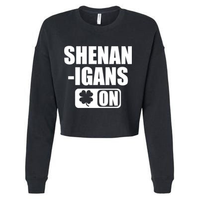 Shenanigans On Drink Mode St. Patrick's Day Clover Cropped Pullover Crew