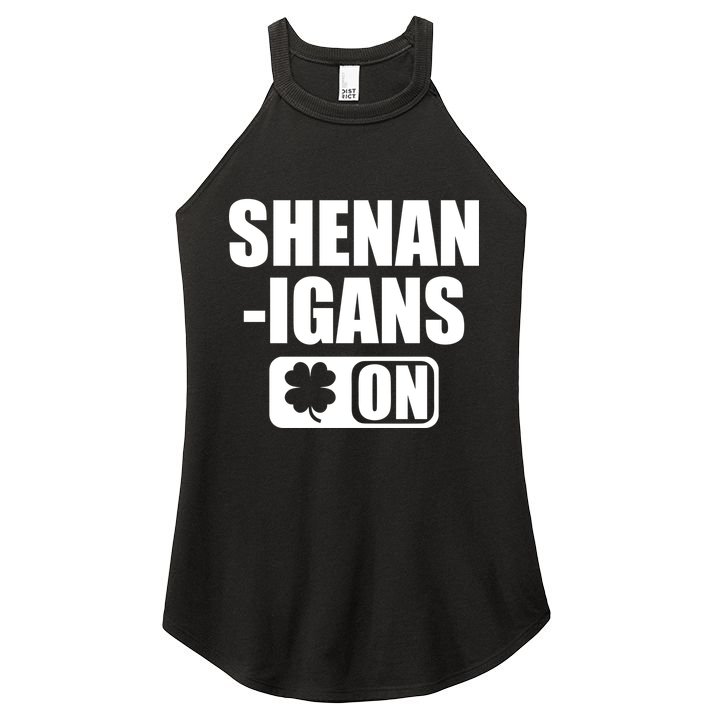 Shenanigans On Drink Mode St. Patrick's Day Clover Women's Perfect Tri Rocker Tank