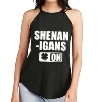 Shenanigans On Drink Mode St. Patrick's Day Clover Women's Perfect Tri Rocker Tank