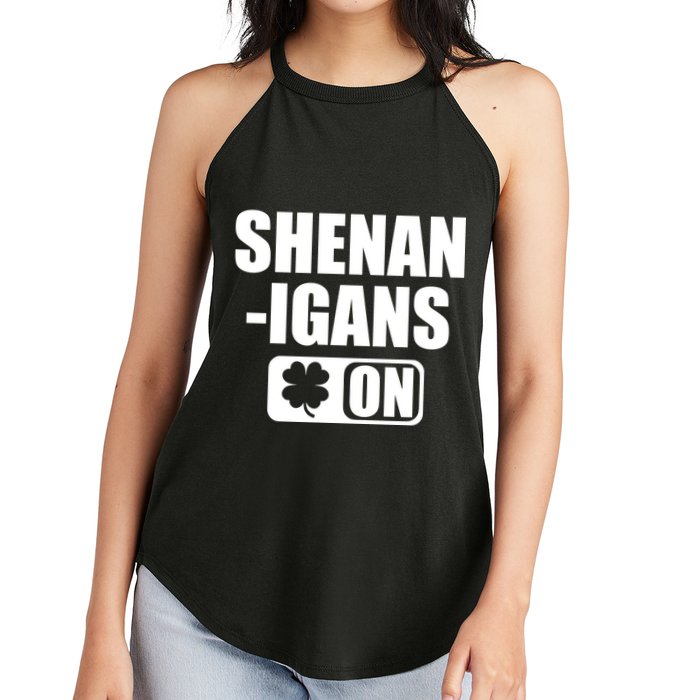 Shenanigans On Drink Mode St. Patrick's Day Clover Women's Perfect Tri Rocker Tank