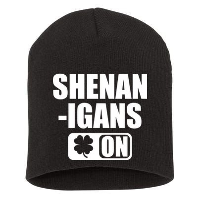 Shenanigans On Drink Mode St. Patrick's Day Clover Short Acrylic Beanie