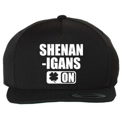 Shenanigans On Drink Mode St. Patrick's Day Clover Wool Snapback Cap