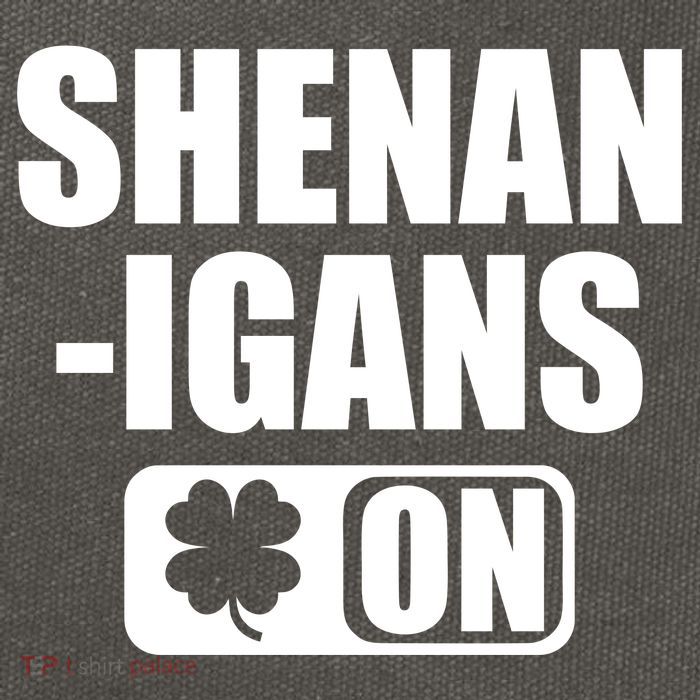 Shenanigans On Drink Mode St. Patrick's Day Clover Cotton Canvas Backpack