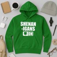 Shenanigans On Drink Mode St. Patrick's Day Clover Hoodie