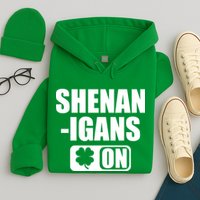 Shenanigans On Drink Mode St. Patrick's Day Clover Hoodie