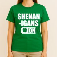 Shenanigans On Drink Mode St. Patrick's Day Clover T-Shirt