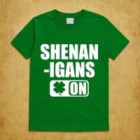 Shenanigans On Drink Mode St. Patrick's Day Clover T-Shirt