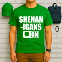 Shenanigans On Drink Mode St. Patrick's Day Clover T-Shirt