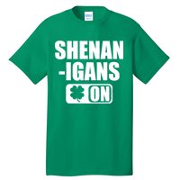 Shenanigans On Drink Mode St. Patrick's Day Clover Tall T-Shirt