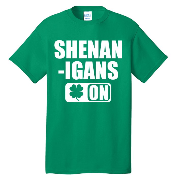 Shenanigans On Drink Mode St. Patrick's Day Clover Tall T-Shirt