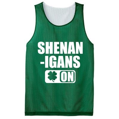 Shenanigans On Drink Mode St. Patrick's Day Clover Mesh Reversible Basketball Jersey Tank