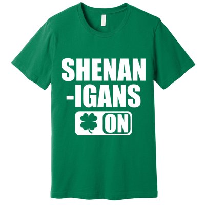 Shenanigans On Drink Mode St. Patrick's Day Clover Premium T-Shirt