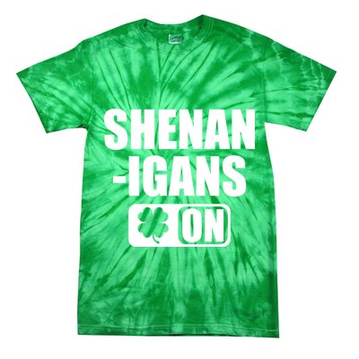 Shenanigans On Drink Mode St. Patrick's Day Clover Tie-Dye T-Shirt