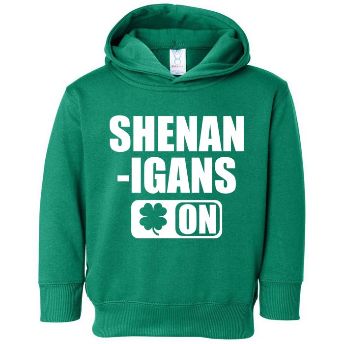 Shenanigans On Drink Mode St. Patrick's Day Clover Toddler Hoodie