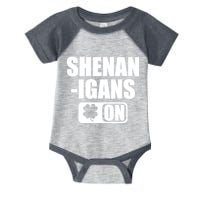 Shenanigans On Drink Mode St. Patrick's Day Clover Infant Baby Jersey Bodysuit