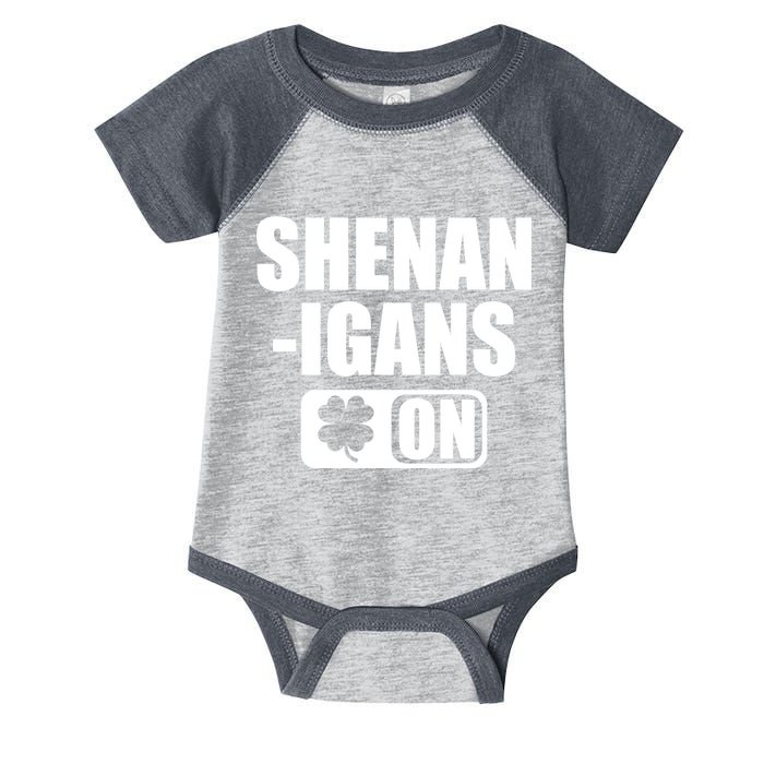 Shenanigans On Drink Mode St. Patrick's Day Clover Infant Baby Jersey Bodysuit