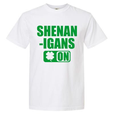 Shenanigans On Drink Mode St. Patrick's Day Clover Garment-Dyed Heavyweight T-Shirt