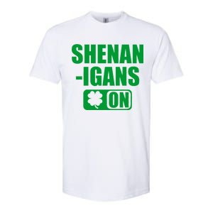 Shenanigans On Drink Mode St. Patrick's Day Clover Softstyle CVC T-Shirt