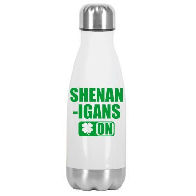 Shenanigans On Drink Mode St. Patrick's Day Clover Stainless Steel Insulated Water Bottle