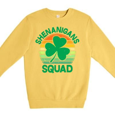 Shenanigans Squad Shamrock St Patricks Day Premium Crewneck Sweatshirt