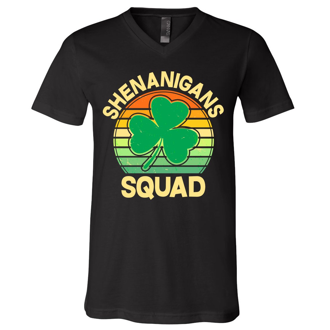 Shenanigans Squad Shamrock St Patricks Day V-Neck T-Shirt
