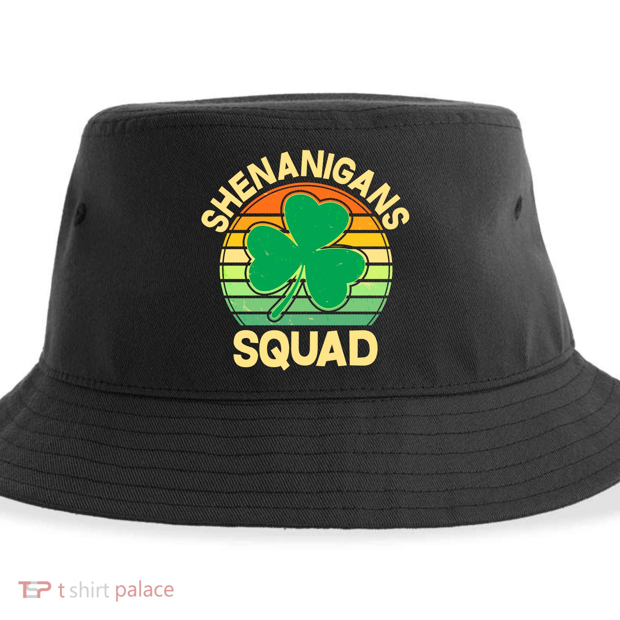Shenanigans Squad Shamrock St Patricks Day Sustainable Bucket Hat