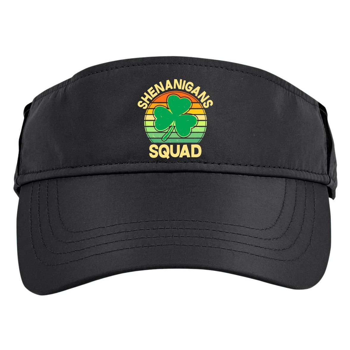 Shenanigans Squad Shamrock St Patricks Day Adult Drive Performance Visor