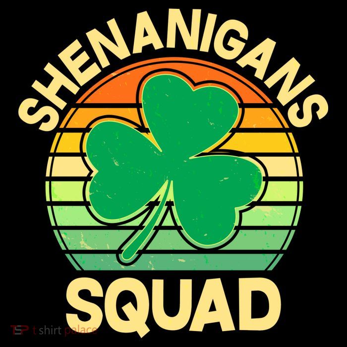 Shenanigans Squad Shamrock St Patricks Day Drawstring Bag
