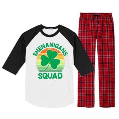 Shenanigans Squad Shamrock St Patricks Day Raglan Sleeve Pajama Set