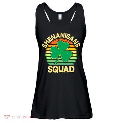 Shenanigans Squad Shamrock St Patricks Day Ladies Essential Flowy Tank
