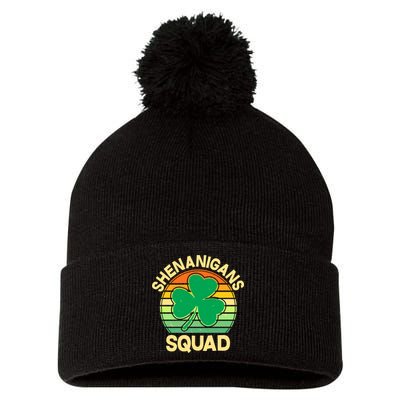 Shenanigans Squad Shamrock St Patricks Day Pom Pom 12in Knit Beanie