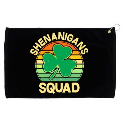 Shenanigans Squad Shamrock St Patricks Day Grommeted Golf Towel