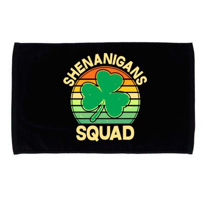 Shenanigans Squad Shamrock St Patricks Day Microfiber Hand Towel