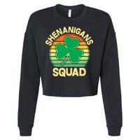 Shenanigans Squad Shamrock St Patricks Day Cropped Pullover Crew