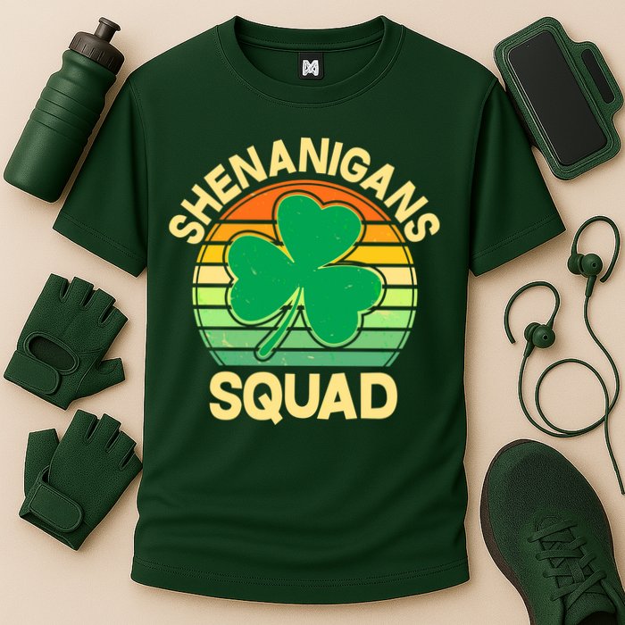 Shenanigans Squad Shamrock St Patricks Day Performance Shirt
